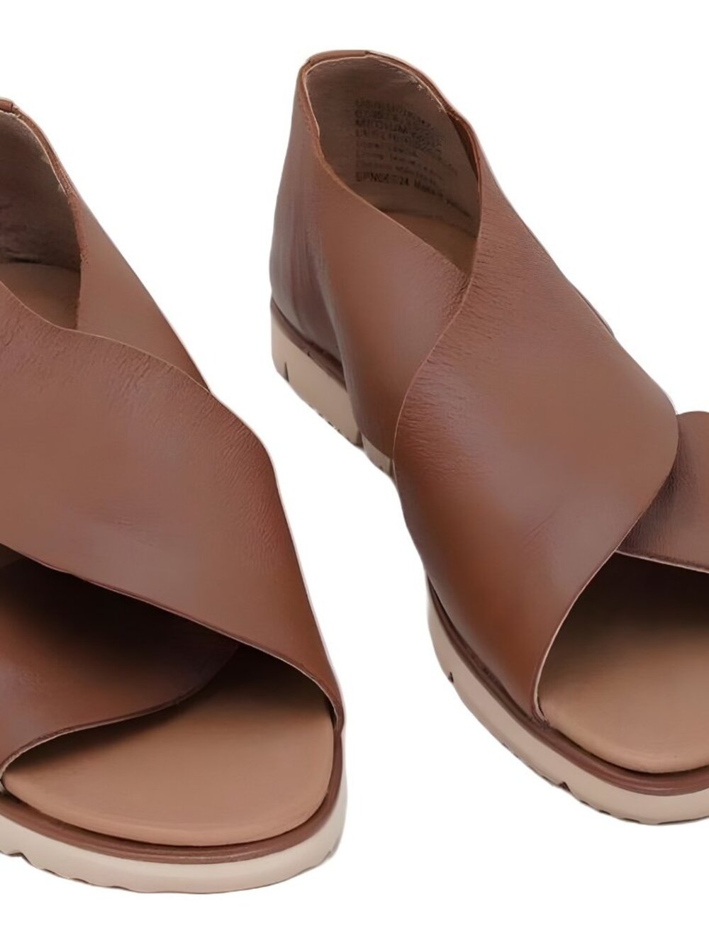Gentle Souls Women's Leslie X Band Leather Sandals Luggage Leather Brown Sz 6M